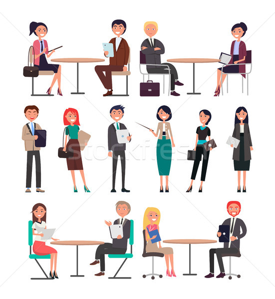 Seminar of Business Collection in Vector Illustration Stock photo © robuart