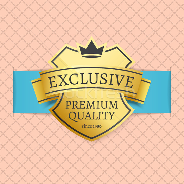 Exclusive Premium Quality Since 1980 Brand Label Stock photo © robuart