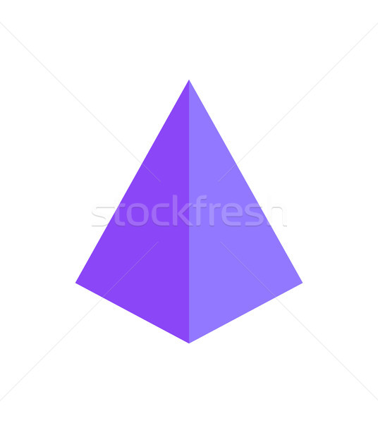 Paars kleur 3D cijfer piramide Stockfoto © robuart