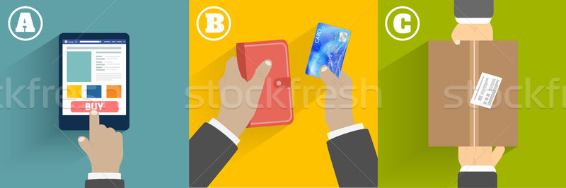 Clients hands purchasing work Stock photo © robuart