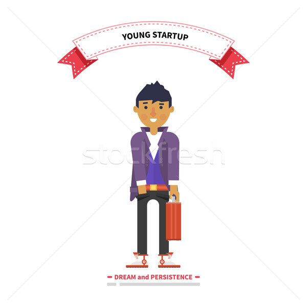 Young Man Startup Dream and Persistence Stock photo © robuart