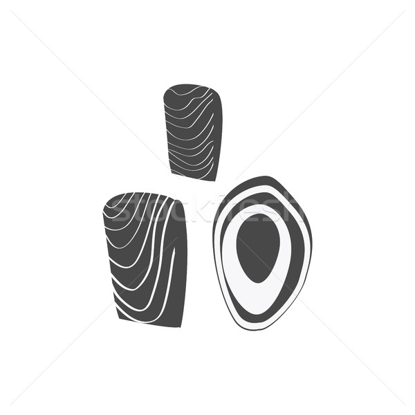 Salmon Steak Vector Flat Design Illustration Stock photo © robuart