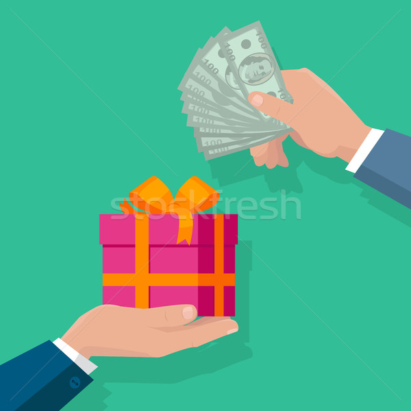 Making Gifts Vector Concept in Flat Design Stock photo © robuart