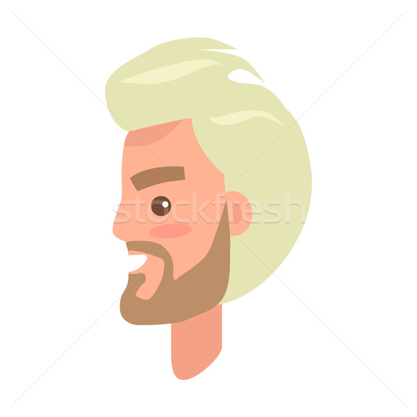 Man's Face from Sideview Isolated Illustration Stock photo © robuart
