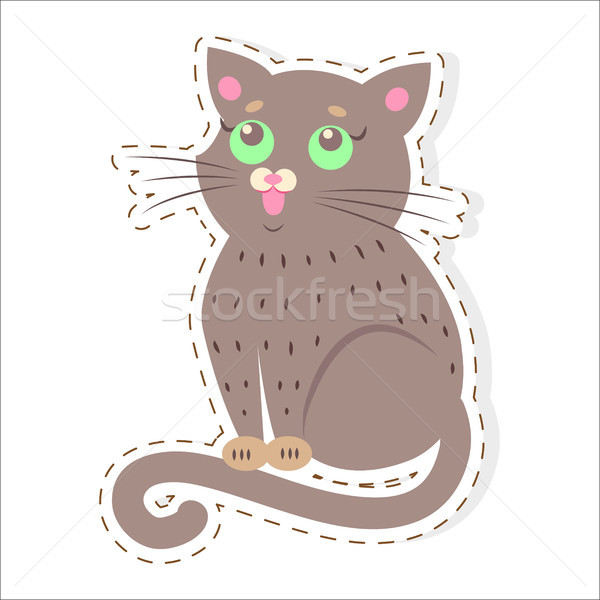 Cute cat Cartoon Flat Vector Sticker or Icon Stock photo © robuart