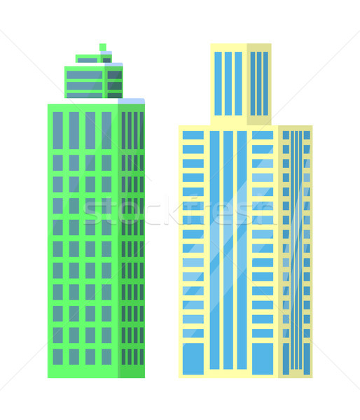 Set of City Buildings Icons Vector Illustration Stock photo © robuart