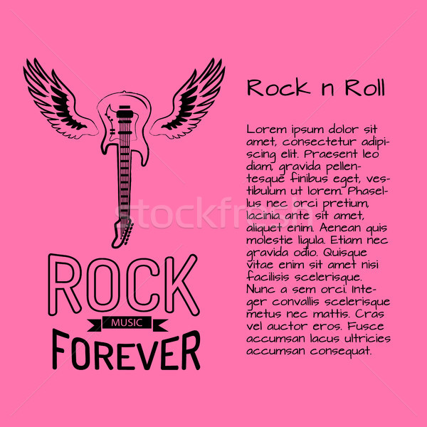 Rock n Roll Music Forever Vector Illustration Stock photo © robuart