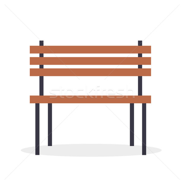 Wooden Bench Vector Illustration Isolated on White Stock photo © robuart