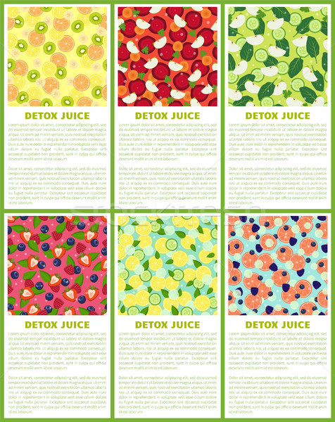 Detox Juice Poster Ingredients of Refreshing Drink Stock photo © robuart