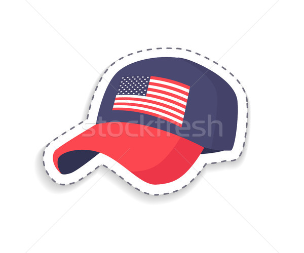 Cap obraz banderą Stany Zjednoczone Ameryki Zdjęcia stock © robuart
