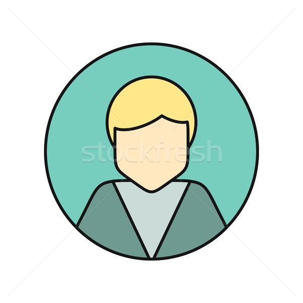 Junger Mann Avatar Symbol jungen blond Mann Stock foto © robuart
