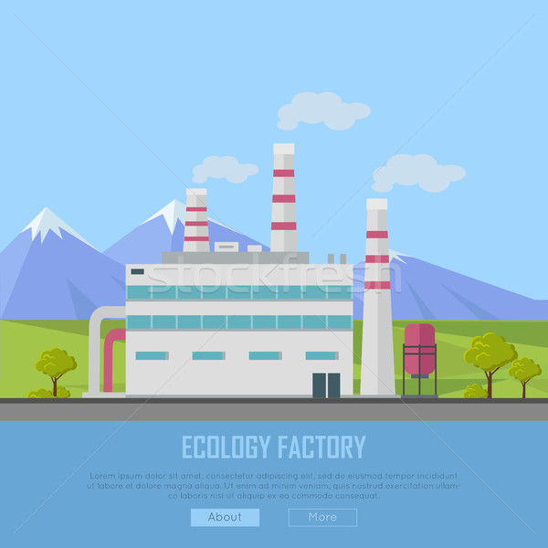 生態 工廠 網頁 旗幟 生態 製造業 商業照片 © robuart