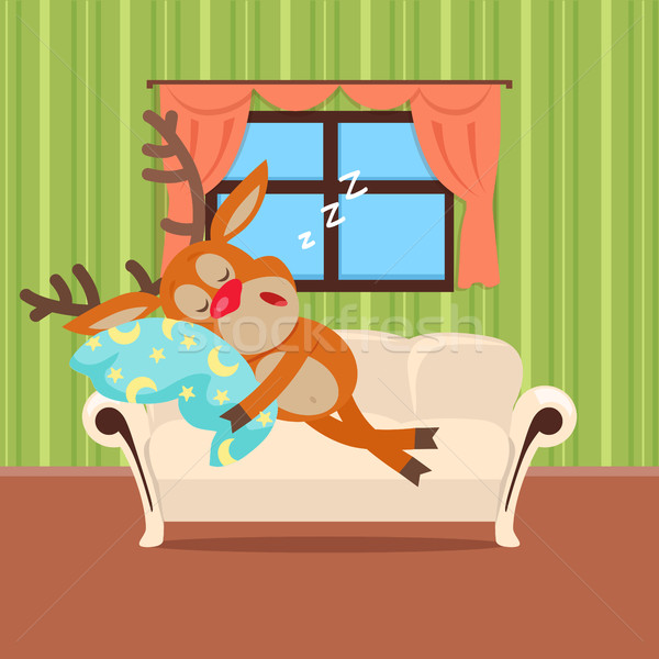 Sweet Sleeping at Home Cartoon Vector Concept Stock photo © robuart