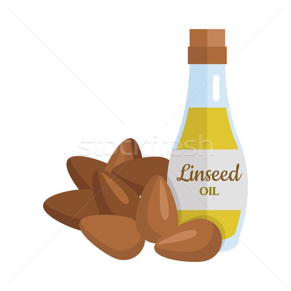 Linseed Oil Vector Illustration in Flat Design. Stock photo © robuart