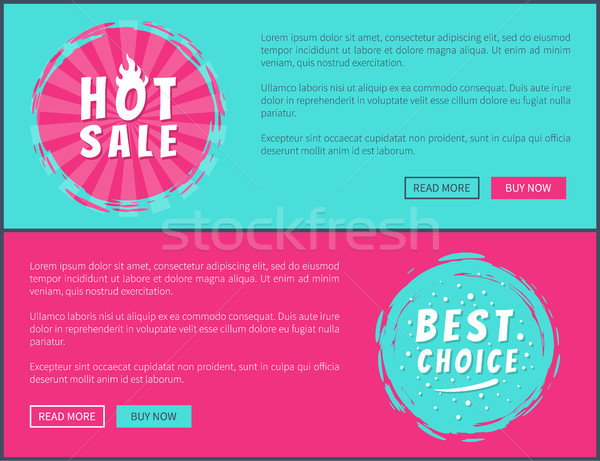 Best Choice Hot Sale Ad Cards Vector Illustration Stock photo © robuart