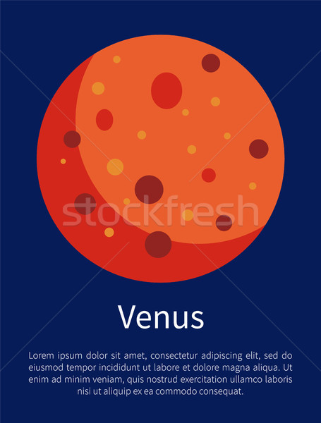 Stock photo: Venus Planet Symbol of Beauty Informative Poster