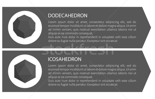 Dodecahedron and Icosahedron Vector Illustration Stock photo © robuart
