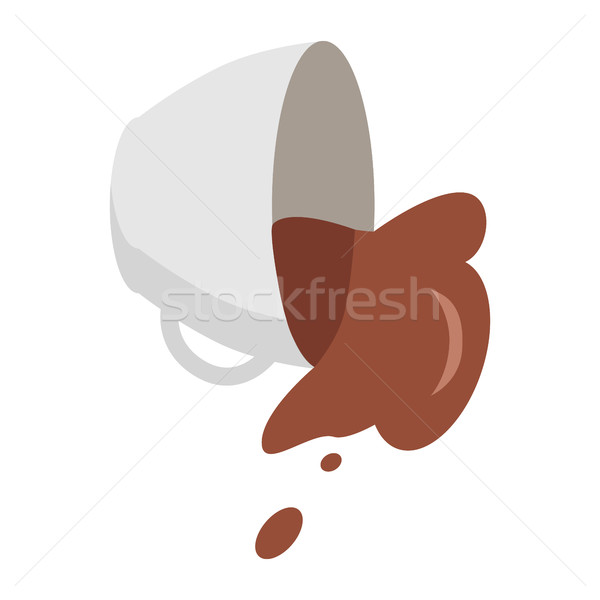 Stock photo: Fallen Coffee Cup with Spilled Coffee