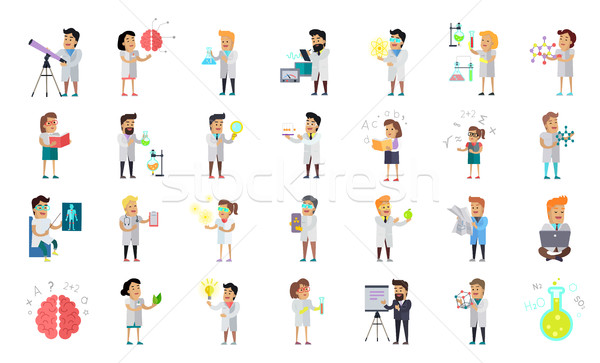 Scientist Character Collection Stock photo © robuart