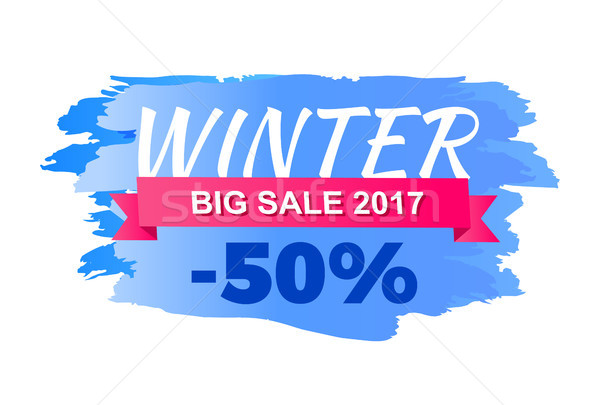 Winter 2017 Big Sale Icon Vector Illustration Stock photo © robuart