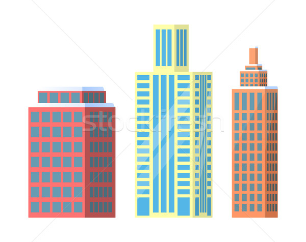 Set of City Buildings Icons Vector Illustration Stock photo © robuart