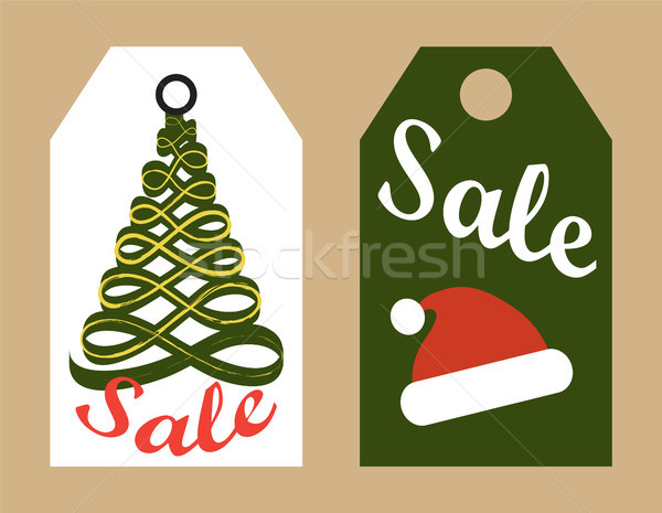 Sale Promo Tags Ready to Use Stickers Vector Icons Stock photo © robuart