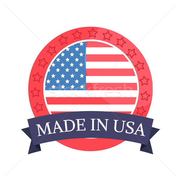 Stock fotó: USA · matrica · zászló · főcím · keret · amerikai