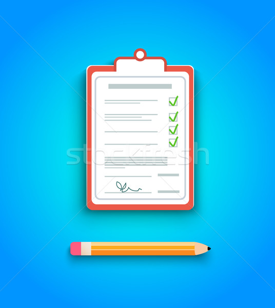 Livrare semnătură clipboard birou mână muncă Imagine de stoc © robuart