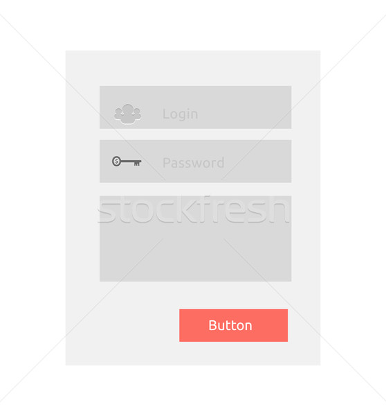 Sitio web elemento login contraseña botón web Foto stock © robuart
