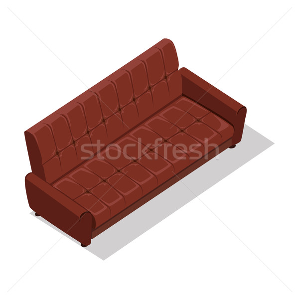 роскошь кожа диван современных комнату при Сток-фото © robuart