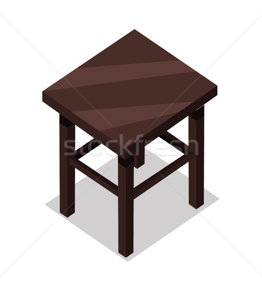 Ministerstwo spraw wewnętrznych meble izometryczny projekcja stołek wektora Zdjęcia stock © robuart