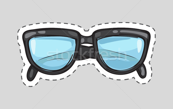 Classic Glasses Icon Patch Isolated Cut Out Vector Stock photo © robuart