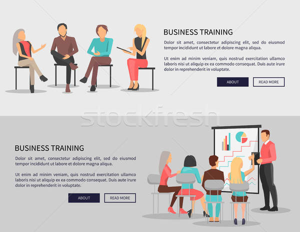 Business Training for Workers Vector Illustration Stock photo © robuart
