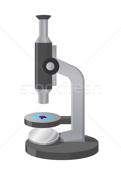 Microscope View from Left Isolated Illustration Stock photo © robuart