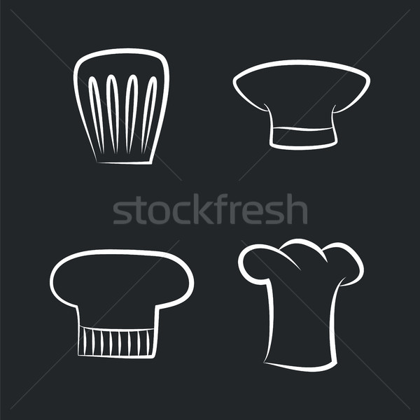 Headwear Items of Chef Staff, Bakery or Cafe Cooker Stock photo © robuart