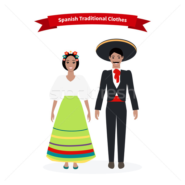 Spanish Traditional Clothes People Stock photo © robuart