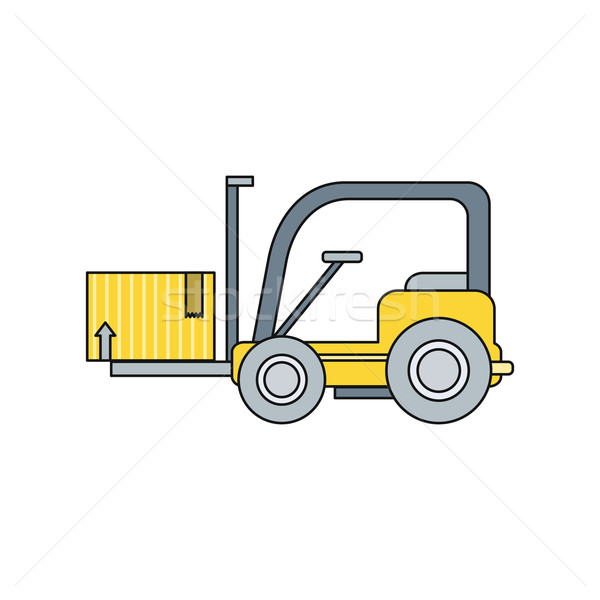 Ikon terv stílus doboz teherautó disztribúció Stock fotó © robuart