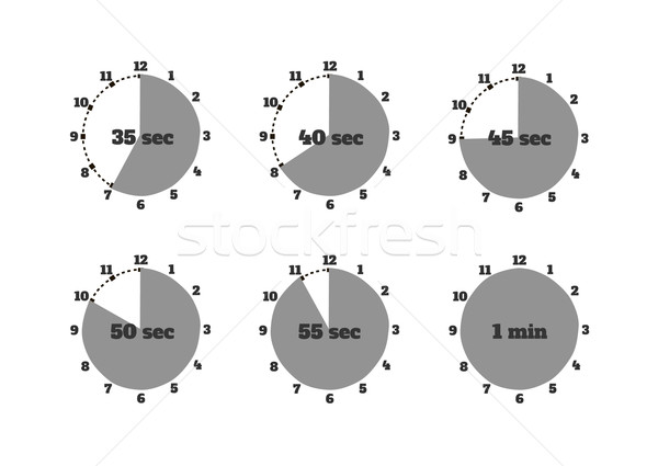 Ingesteld tijd tweede stopwatch ontwerp klok Stockfoto © robuart