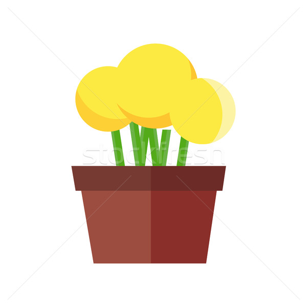 Stock photo: Flowerpot Vector Illustration in Flat Design.