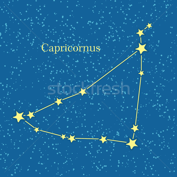 Stock photo: Capricornus Zodiacal Constellation Vector