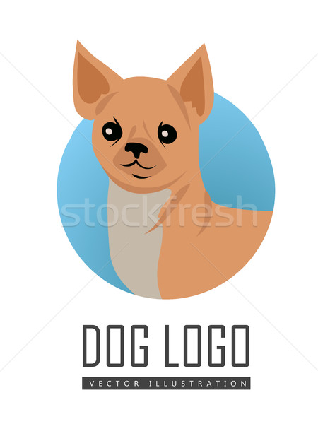 Dog Vector Logo in Flat Style Design   Stock photo © robuart