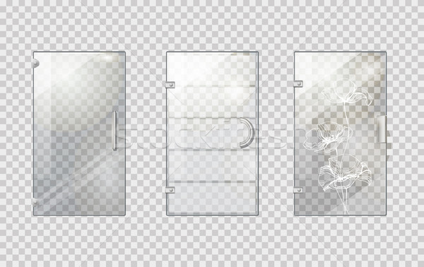 Glass Door Collection on Transparent Background Stock photo © robuart