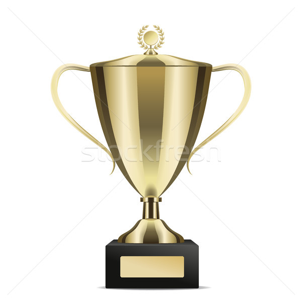Dorado ganar trofeo taza aislado ilustración Foto stock © robuart