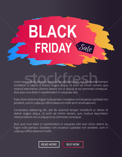 Black friday vendita prom web poster pubblicità Foto d'archivio © robuart