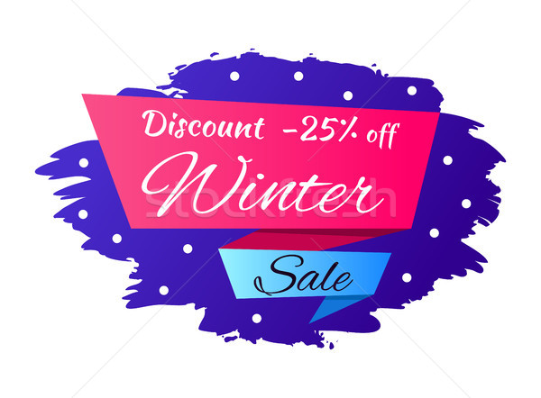 Winter Discount -25 off Vector Illustration Stock photo © robuart