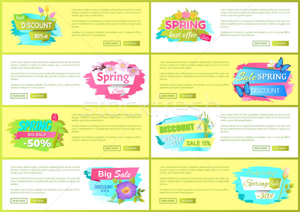 Best Offer Spring Sale Advertisement Daisy Flowers Stock photo © robuart