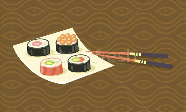 Foto d'archivio: Japanese · sushi · piazza · piatto