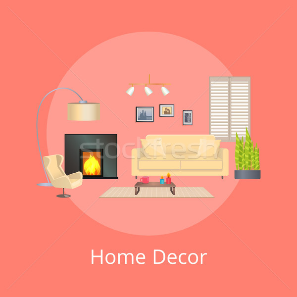 Home Decor, Comfortable Flat, Vector Illustration Stock photo © robuart