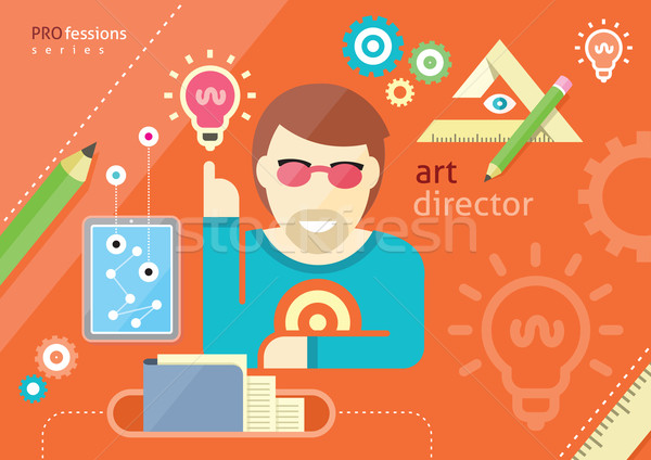 Creative people design occupations art direction employment Stock photo © robuart