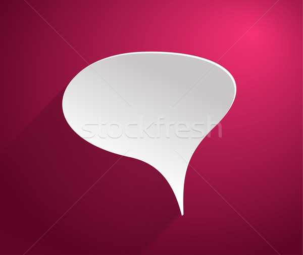 Stockfoto: Bubble · icon · stijlvol · Rood · papier · cartoon